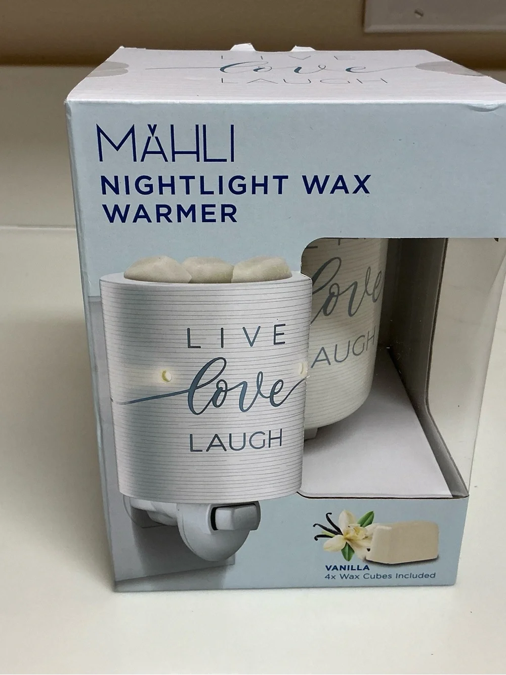 therapy White Live Love Laugh Nightlight Wax Warmer